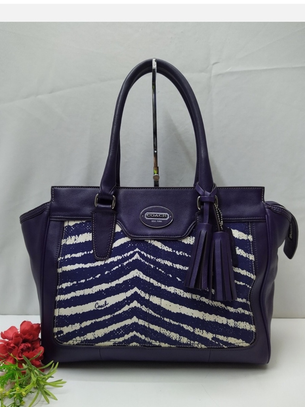 💜🦄Coach Legacy Zebra Print Candace Carryall🦄💜